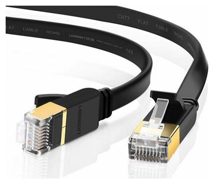 Flat U/FTP (STP) Cat.6a Καλώδιο Δικτύου Ethernet 15m Μαύρο 1τμχ Ugreen