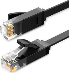 Ugreen Flat U/UTP Cat.6 Καλώδιο Δικτύου Ethernet 10m Μαύρο