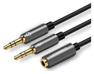 Καλώδιο 3.5mm female - 3.5mm male Μαύρο 0.20m (20899) Ugreen