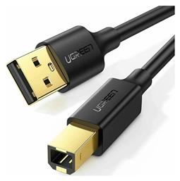 USB 2.0 Cable USB-A male - USB-B male Μαύρο 3m (10351) Ugreen