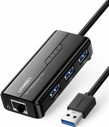 Ugreen USB 3.0 Hub 3 Θυρών με σύνδεση USB-A / Ethernet από το e-shop