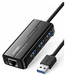 USB 3.0 Hub 3 Θυρών με σύνδεση USB-A / Ethernet Ugreen