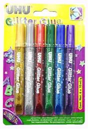 Glitter Glue Κόλλα 10ml 6τμχ UHU