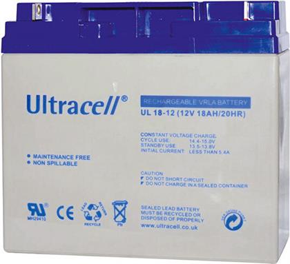 Ultracell UL 18-12 Μπαταρία UPS με Χωρητικότητα 18Ah και Τάση 12V