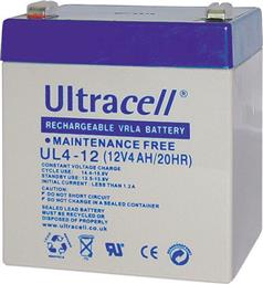 Ultracell UL 4-12 Μπαταρία UPS με Χωρητικότητα 4Ah και Τάση 12V