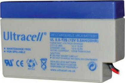UL0.8-12 Μπαταρία UPS με Χωρητικότητα 0.8Ah και Τάση 12V Ultracell