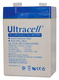 UL4.5-6 Μπαταρία UPS με Χωρητικότητα 4.5Ah και Τάση 6V Ultracell