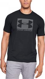 Under Armour Boxed Sportstyle Αθλητικό Ανδρικό T-shirt Μαύρο με Λογότυπο