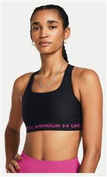 Crossback Mid Bra Γυναικείο Αθλητικό Μπουστάκι Μαύρο Under Armour