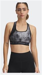 Crossback Mid Print Γυναικείο Αθλητικό Μπουστάκι Μαύρο Under Armour