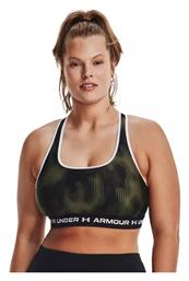Crossback Mid Print Γυναικείο Μπουστάκι Πράσινο Under Armour