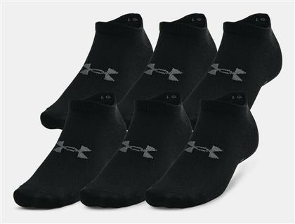 Essential Αθλητικές Κάλτσες Μαύρες 6 Ζεύγη Under Armour
