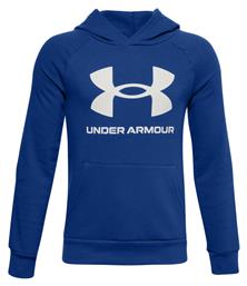 Under Armour Fleece Παιδικό Φούτερ με Κουκούλα και Τσέπες Μπλε Rival