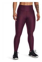 Heat Gear Running Γυναικείο Μακρύ Κολάν Γυαλιστερό & Ψηλόμεσο Μπορντό Under Armour