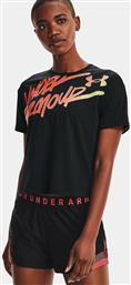 Under Armour Live Chroma Graphic Γυναικείο Αθλητικό Crop T-shirt Fast Drying Μαύρο από το Z-mall