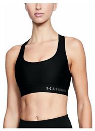Under Armour Mid Crossback Γυναικείο Αθλητικό Μπουστάκι Μαύρο από το Cosmossport