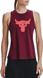 Under Armour Project Rock Bull Αμάνικη Γυναικεία Αθλητική Μπλούζα Μπορντό από το SportGallery