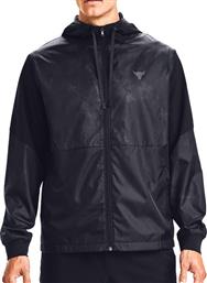 Under Armour Project Rock Legacy Ανδρικό Μπουφάν Αντιανεμικό για Χειμώνα Μαύρο από το Cosmossport