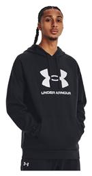RIVAL Ανδρικό Φούτερ με Κουκούλα Μαύρο Under Armour