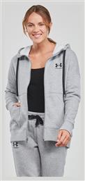 Under Armour Rival Γυναικεία Ζακέτα Φούτερ με Κουκούλα Grey Medium Heather από το Cosmos Sport