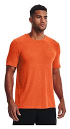 Rush Seamless GeoSport Αθλητικό Ανδρικό T-shirt Πορτοκαλί με Λογότυπο Under Armour
