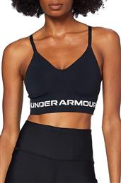 Under Armour Seamless Low Long Γυναικείο Αθλητικό Μπουστάκι Μαύρο με Επένδυση & Ελαφριά Ενίσχυση