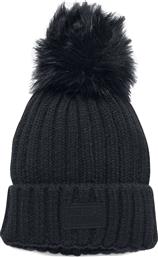 Snowcrest Γυναικείος Pom Pom Beanie Σκούφος σε Μαύρο χρώμα Under Armour