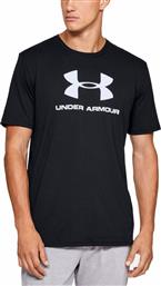 Under Armour Sportstyle Αθλητικό Ανδρικό T-shirt Μαύρο με Λογότυπο