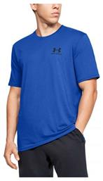 Under Armour Sportstyle Left Chest Αθλητικό Ανδρικό T-shirt Μπλε με Λογότυπο από το Delikaris-sport
