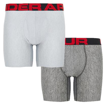 Tech 6In Ανδρικά Μποξεράκια 2Pack Γκρι Under Armour