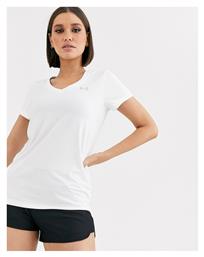 Tech Γυναικείο Αθλητικό T-shirt Fast Drying με V Λαιμόκοψη Λευκό Under Armour