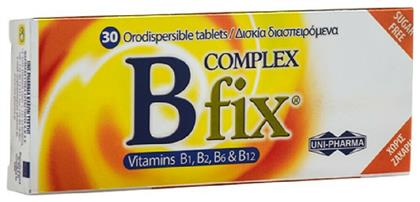 Uni-Pharma B Complex Fix Βιταμίνη 30 x 1 ταμπλέτες 30τμχ - Uni Pharma