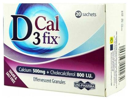 Uni-Pharma D3 Fix Calcium Βιταμίνη 500mg 20 φακελίσκοι - Uni Pharma