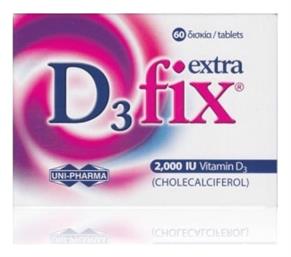 Uni-Pharma D3 Fix Extra Βιταμίνη 2000iu 60 x 1 ταμπλέτες 60τμχ - Uni Pharma