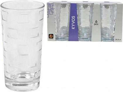 Kyvos Σετ Ποτήρια Νερού από Γυαλί 260ml 6τμχ Uniglass