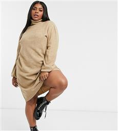 Urban Bliss Plus roll neck dress in beige από το Asos