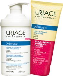 Uriage Xemose Replenishing Anti-Irritation Cream & Cleans Σετ Περιποίησης με Κρέμα Προσώπου