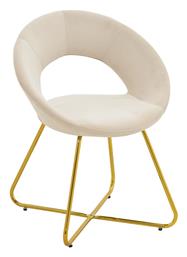 Valentina Καρέκλα Τραπεζαρίας Βελούδινη Μπεζ 65x60x82εκ. Pakketo