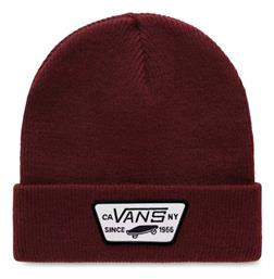 Beanie Unisex Σκούφος με Rib Πλέξη σε Μπορντό χρώμα Vans