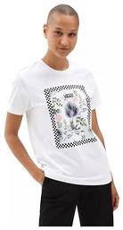 Border Γυναικείο T-shirt Λευκό με Στάμπα Vans