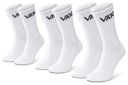 Classic Crew Ανδρικές Μονόχρωμες Κάλτσες Λευκές 3Pack Vans