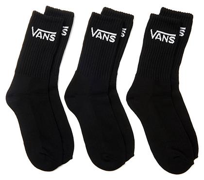 Vans Classic Crew Ανδρικές Μονόχρωμες Κάλτσες Μαύρες 3Pack από το Epapoutsia