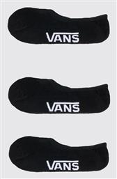 Classic Γυναικείες Μονόχρωμες Κάλτσες Μαύρες 3Pack Vans