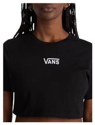 Flying Γυναικείο Crop T-shirt με V Λαιμόκοψη Μαύρο Vans