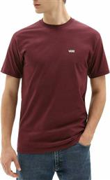 Vans Left Chest Ανδρικό T-shirt Μπορντό Μονόχρωμο από το HallofBrands