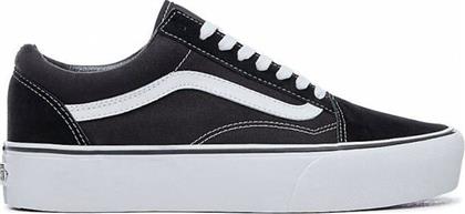 Vans Old Skool Γυναικεία Flatforms Sneakers Μαύρα από το Spartoo