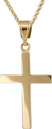 Βαπτιστικοί Σταυροί με Αλυσίδα Χρυσός σταυρός με αλυσίδα 017224C Ανδρικό Χρυσός 14 Καράτια από το Kosmima24
