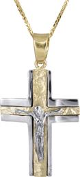 Βαπτιστικοί Σταυροί με Αλυσίδα Σταυρός βάπτισης για αγόρι Κ14 C021840 021840C Ανδρικό Χρυσός 14 Καράτια από το Kosmima24
