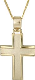 Βαπτιστικοί Σταυροί με Αλυσίδα Βαπτιστικός σταυρός χρυσός 9Κ C012890 012890C Ανδρικό Χρυσός 9 Καράτια από το Kosmima24