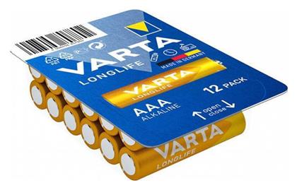 LongLife Αλκαλικές Μπαταρίες AAA 1.5V 12τμχ Varta